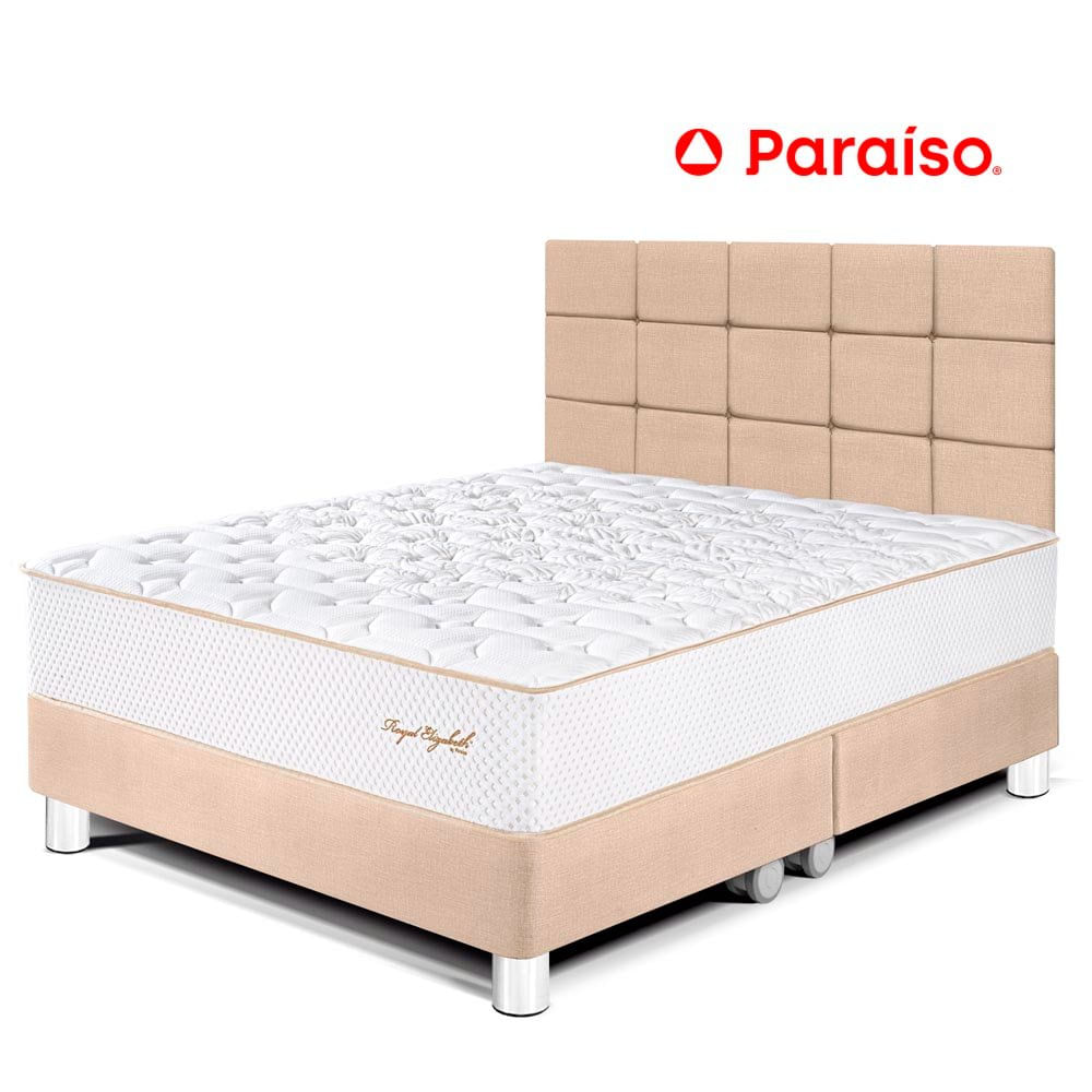 Dormitorio Royal Elizabeth Queen con Cabecera Blocks Champagne