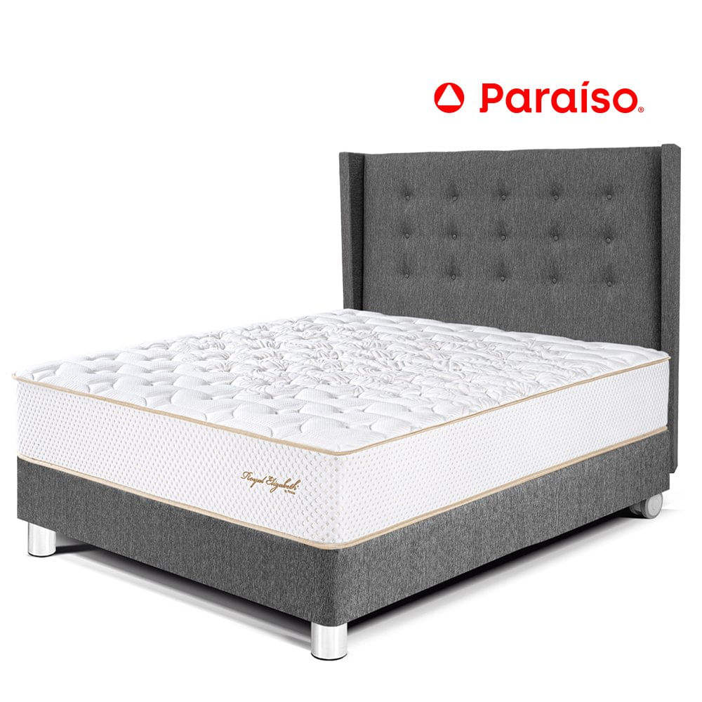 Dormitorio Royal Elizabeth 2 Plazas Cabecera Gold Gris