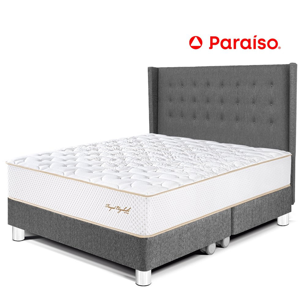 Dormitorio Royal Elizabeth Cabecera Gold King Gris