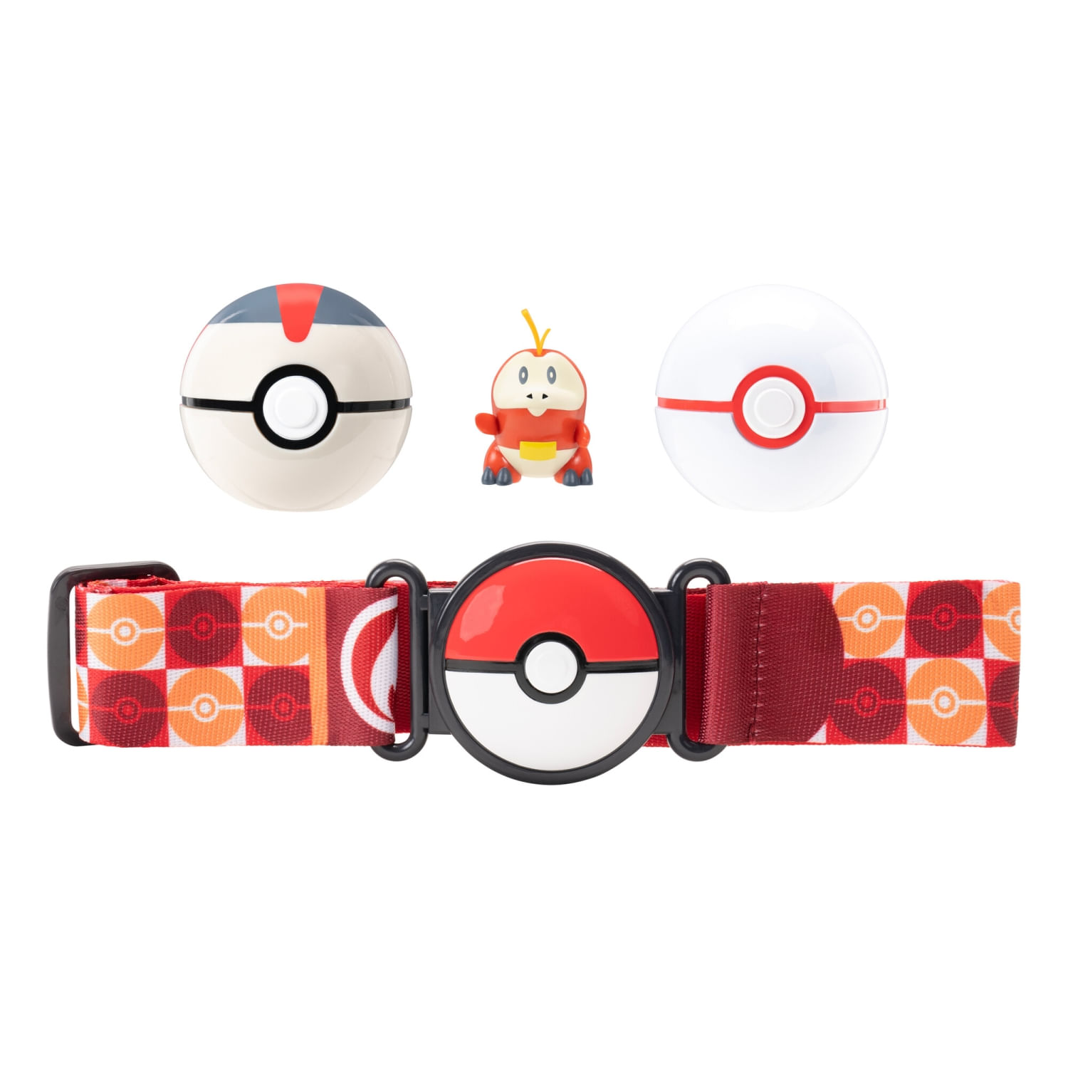 Set De Cinturón De Ataque Con Pokébola Y Figura Fuecoco Pokémon