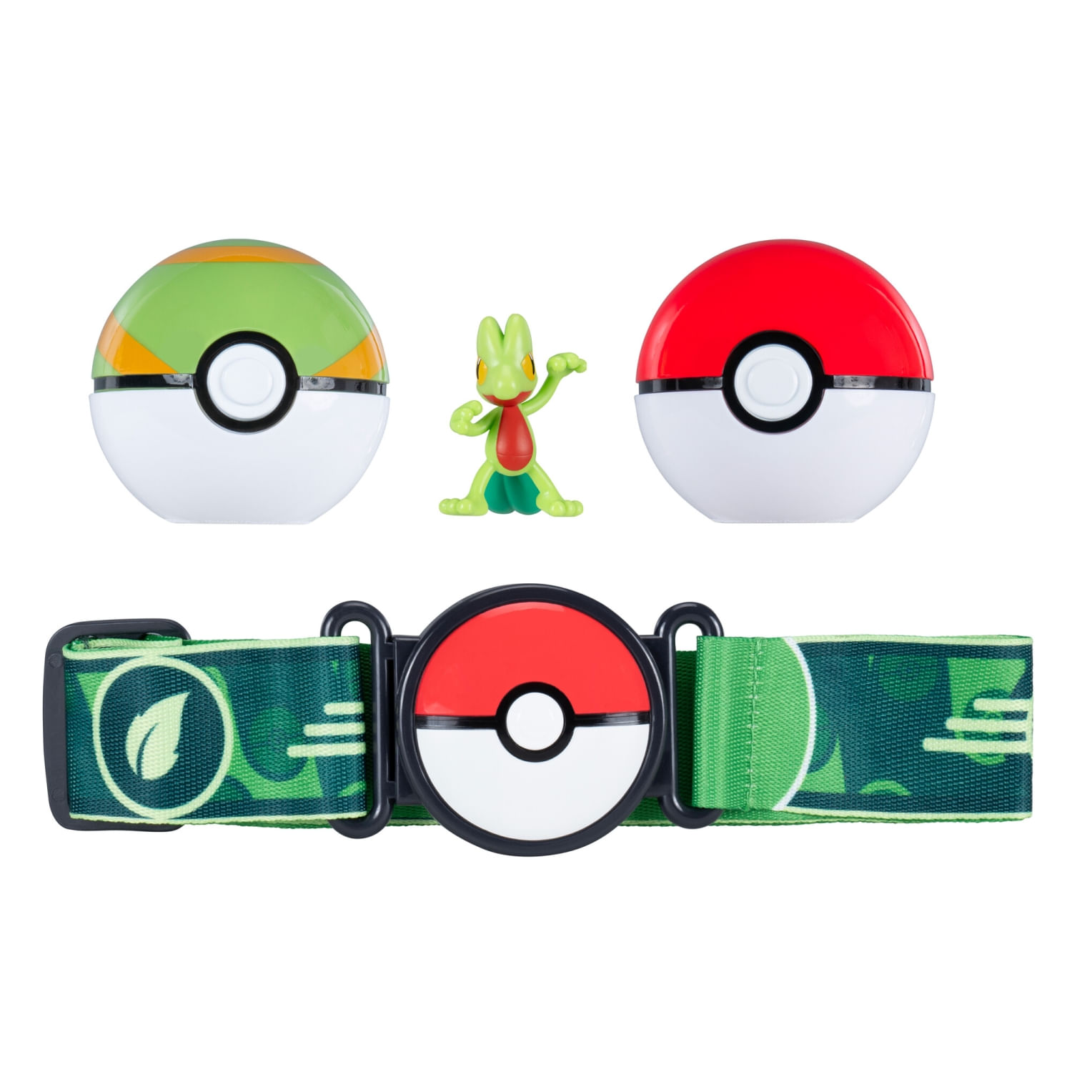 Set De Cinturón De Ataque Con Pokébola Y Figura Treecko Pokémon