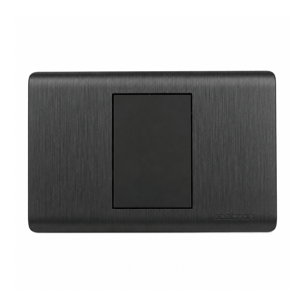 Placa Ciega Modular Color Negro Grafito