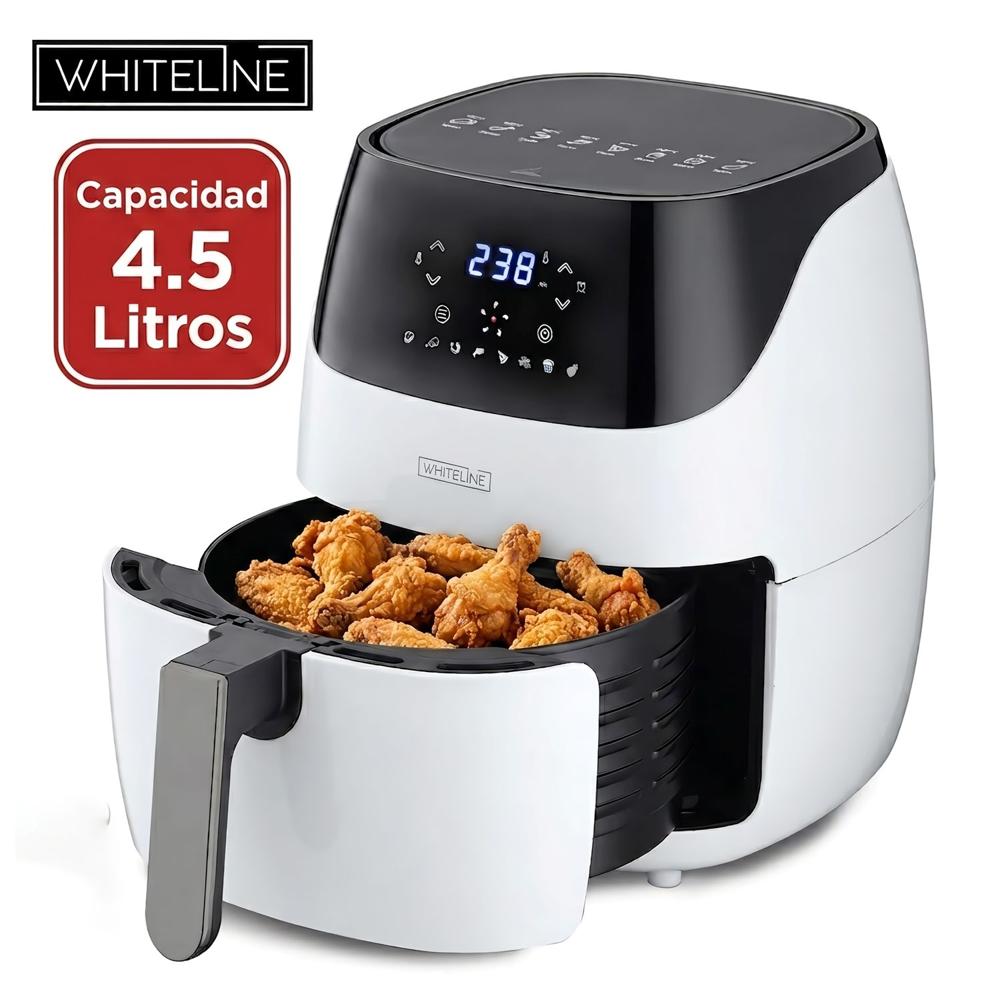 Freidora de Aire Digital de 4 5L Whiteline DH-202A Blanco