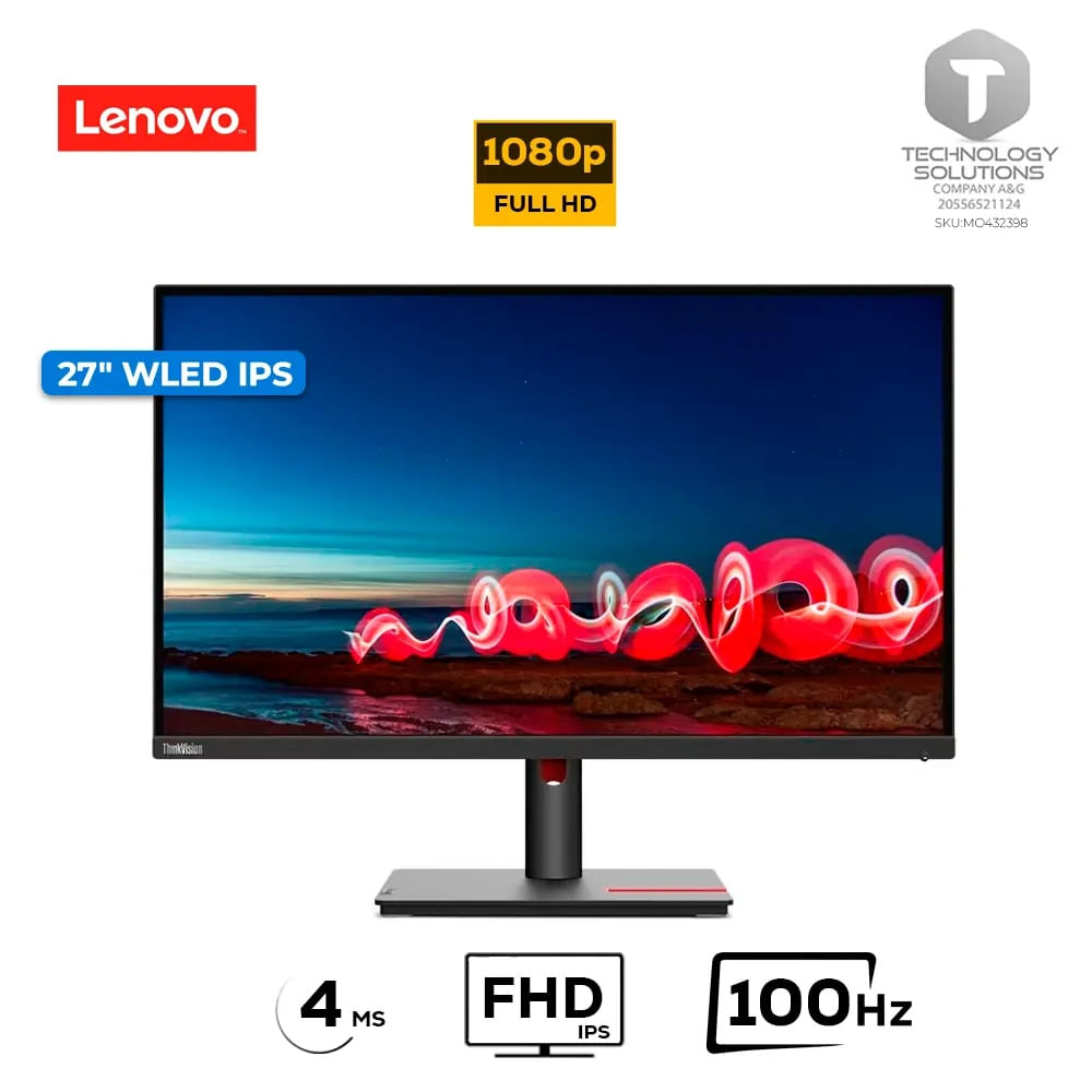 Monitor Lenovo ThinkVision S27i-30, 27"" WLED FHD IPS, 100Hz, 4ms