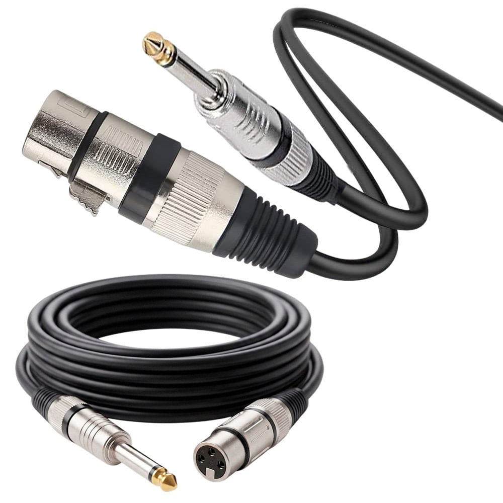 Cable de Audio Profesional Canon XLR Hembra a Jack 6.35mm 3 Mts