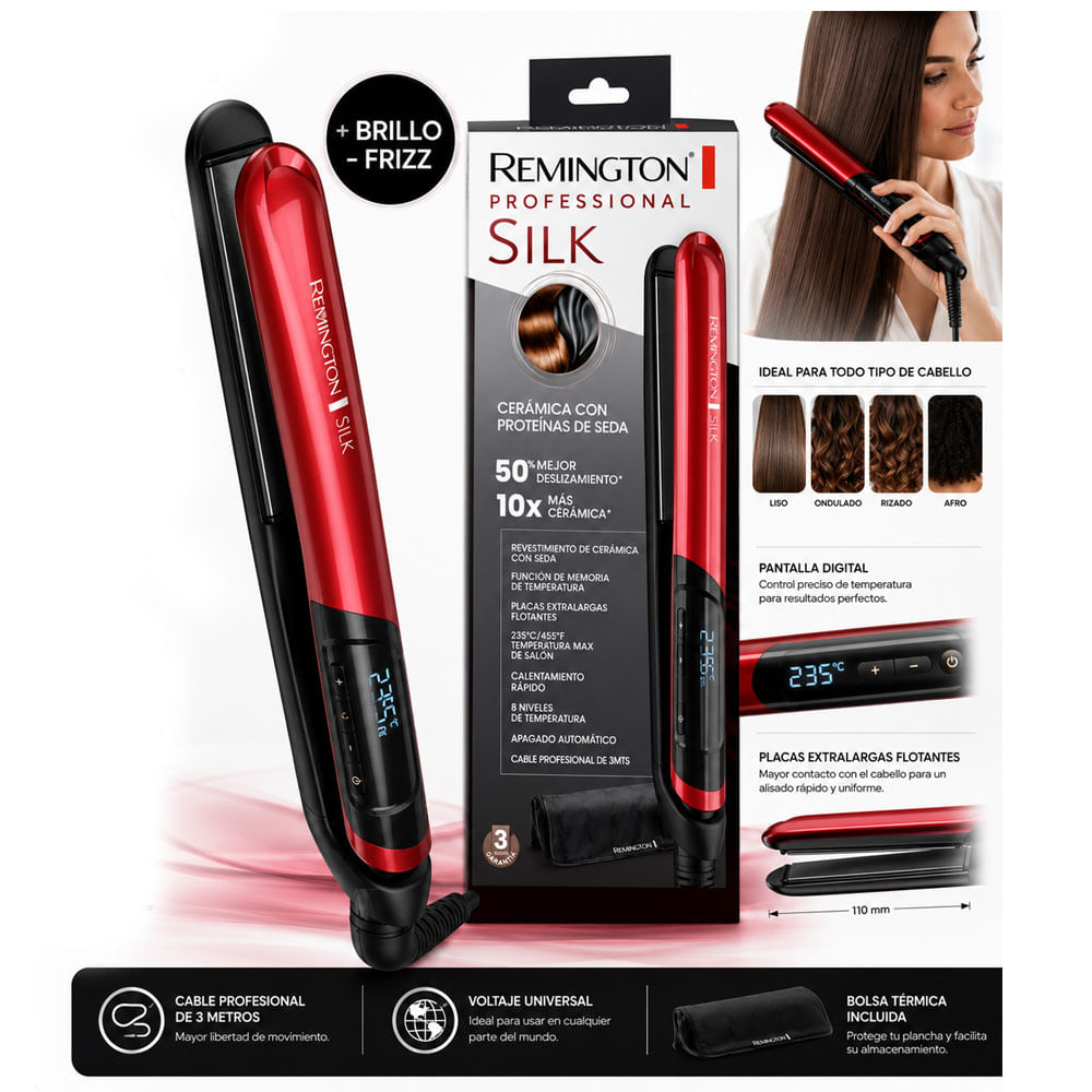 Alisadora Cerámica con Proteínas de Seda SILK