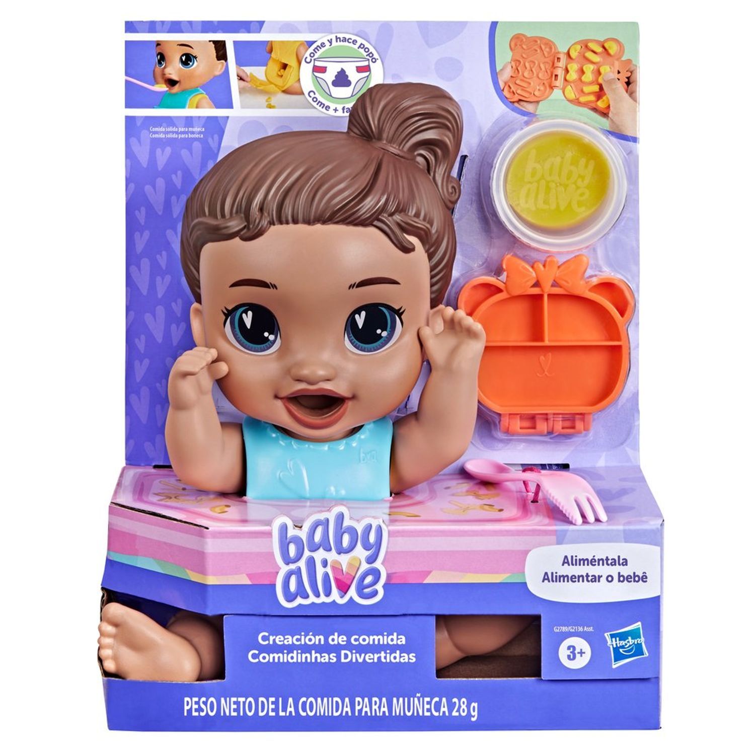 Muñeca Baby Alive Dinnertime Cabello Castaño