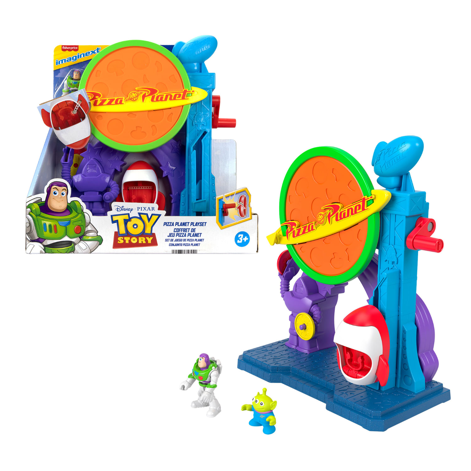 Set De Juego Pizza Planeta Con Buzz Lightyear Toy Story Imaginext