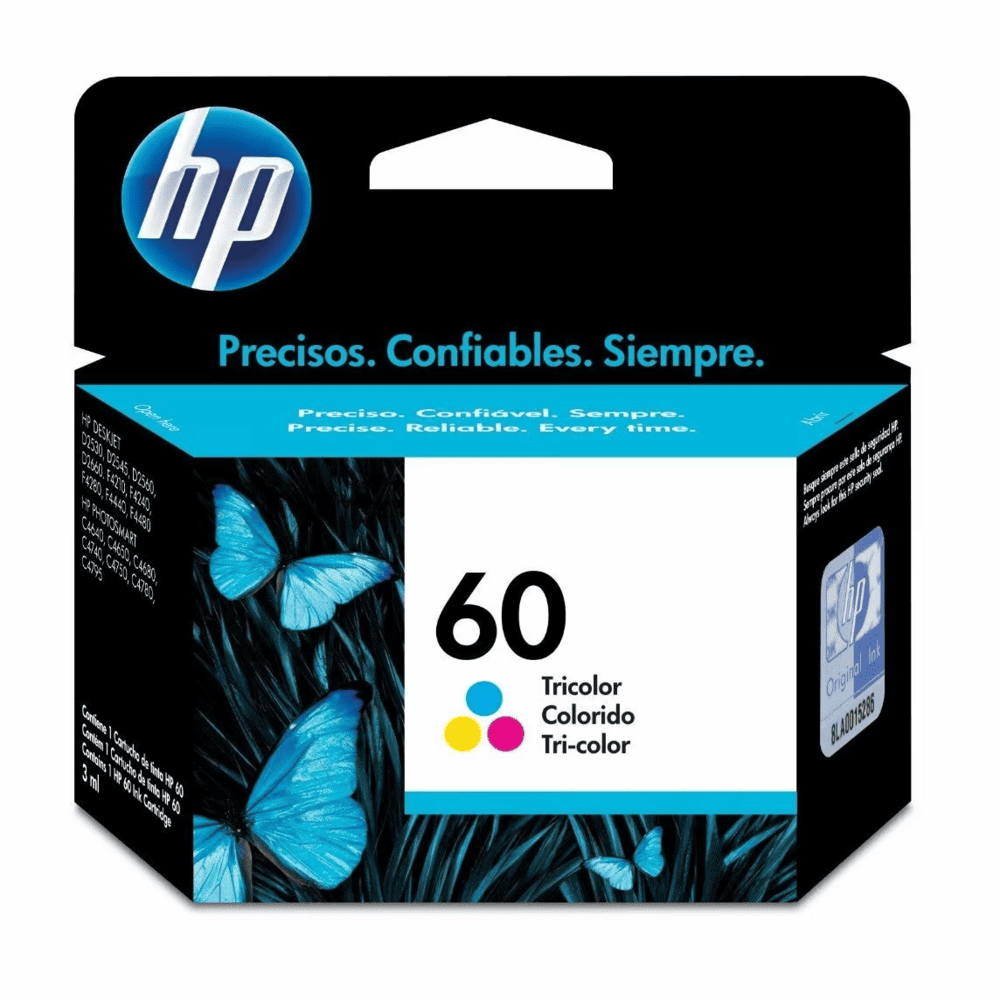 Cartucho de Tinta HP 60 TRICOLOR Original 6.5 ML CC643WL -Liquidación Final-Ultimas Unidades