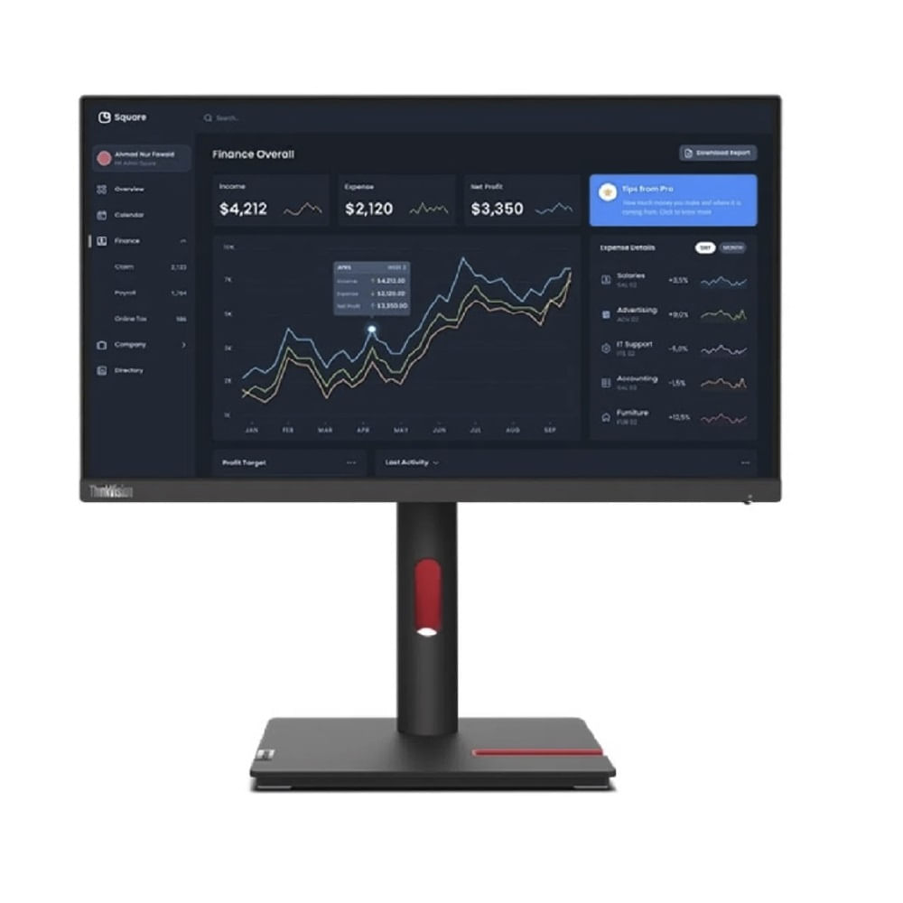 Monitor Lenovo ThinkVision T22i-30 21.5 Pulgadas 1920x1080 WLED IPS HDMI DP VGA