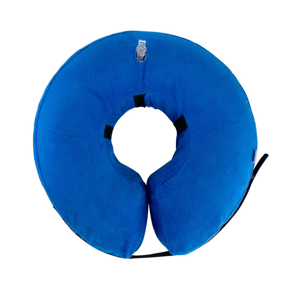 Collarin Infable Azul M para Mascotas