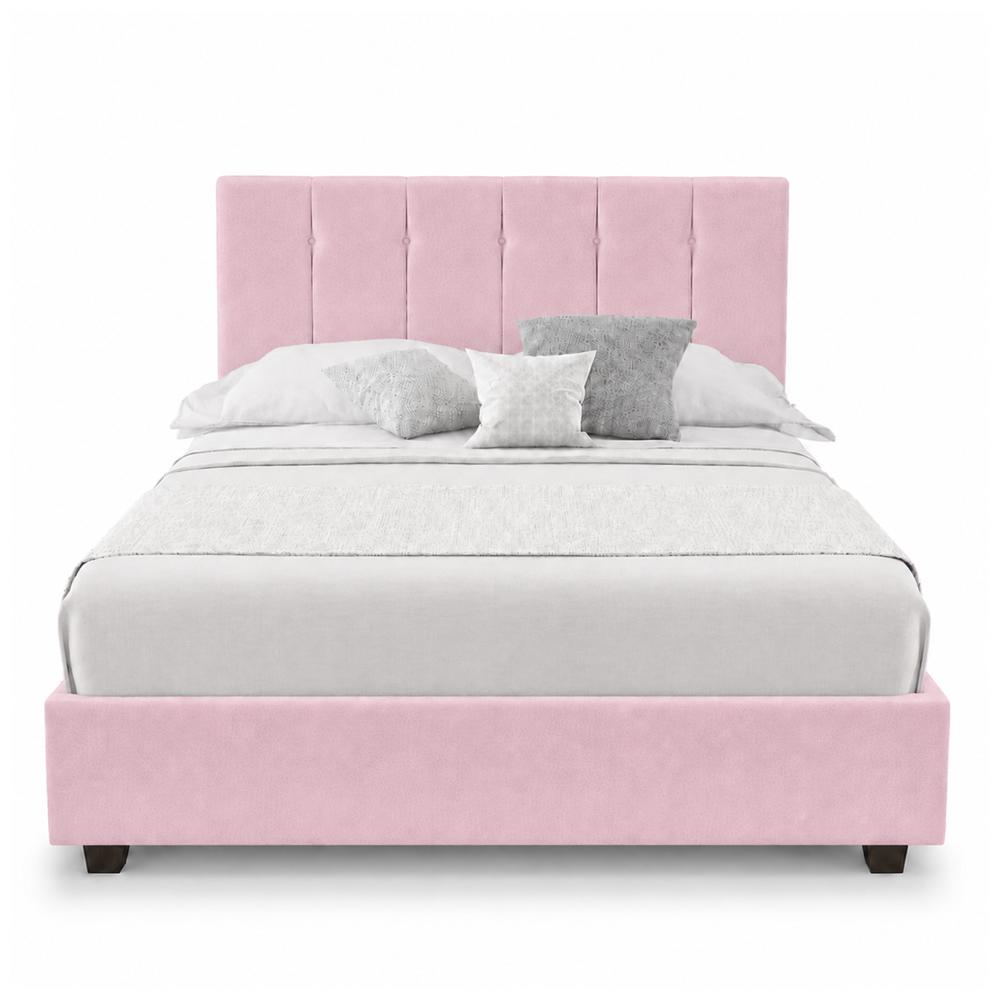 Cama Tapizada Listón Capri LeMueble Queen Rosa