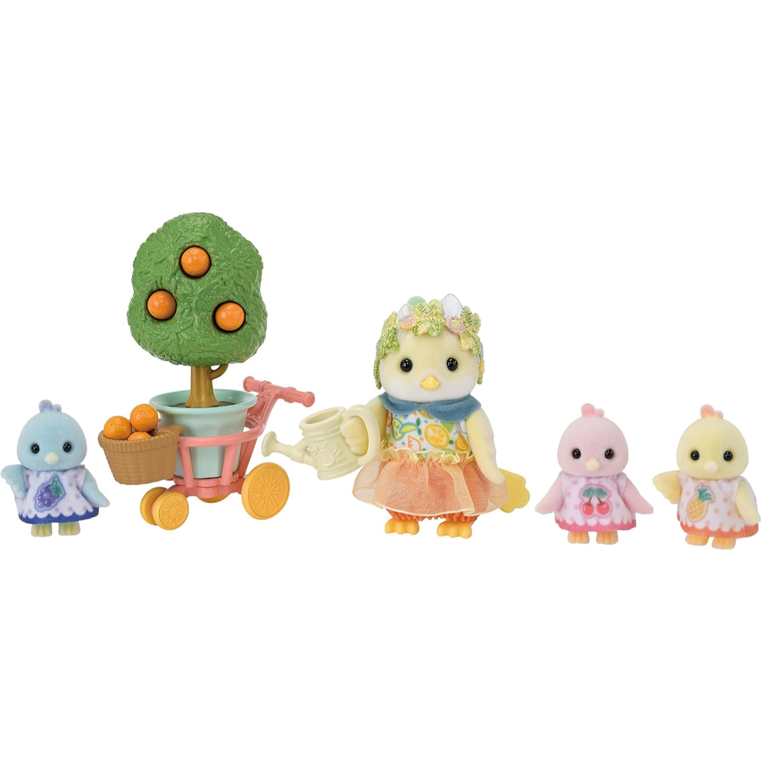 Set De Figuras Familia Gato Cítrico Con Accesorios Sylvanian Families