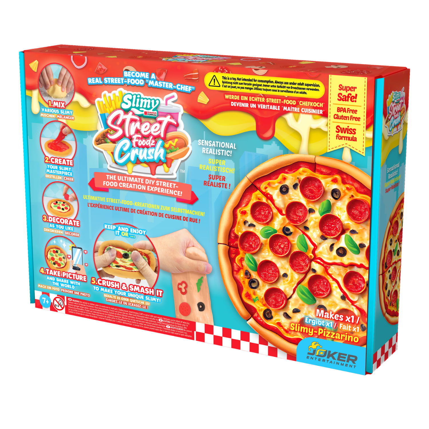 Set De Masas Slimy Crea Tu Pizza Joker