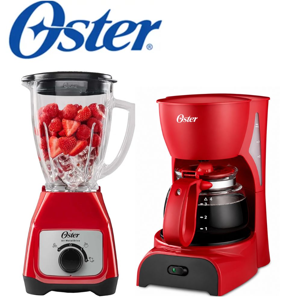 Combo Oster Licuadora Oster BLSTKAGRRD  Cafetera BVSTDCDR5R