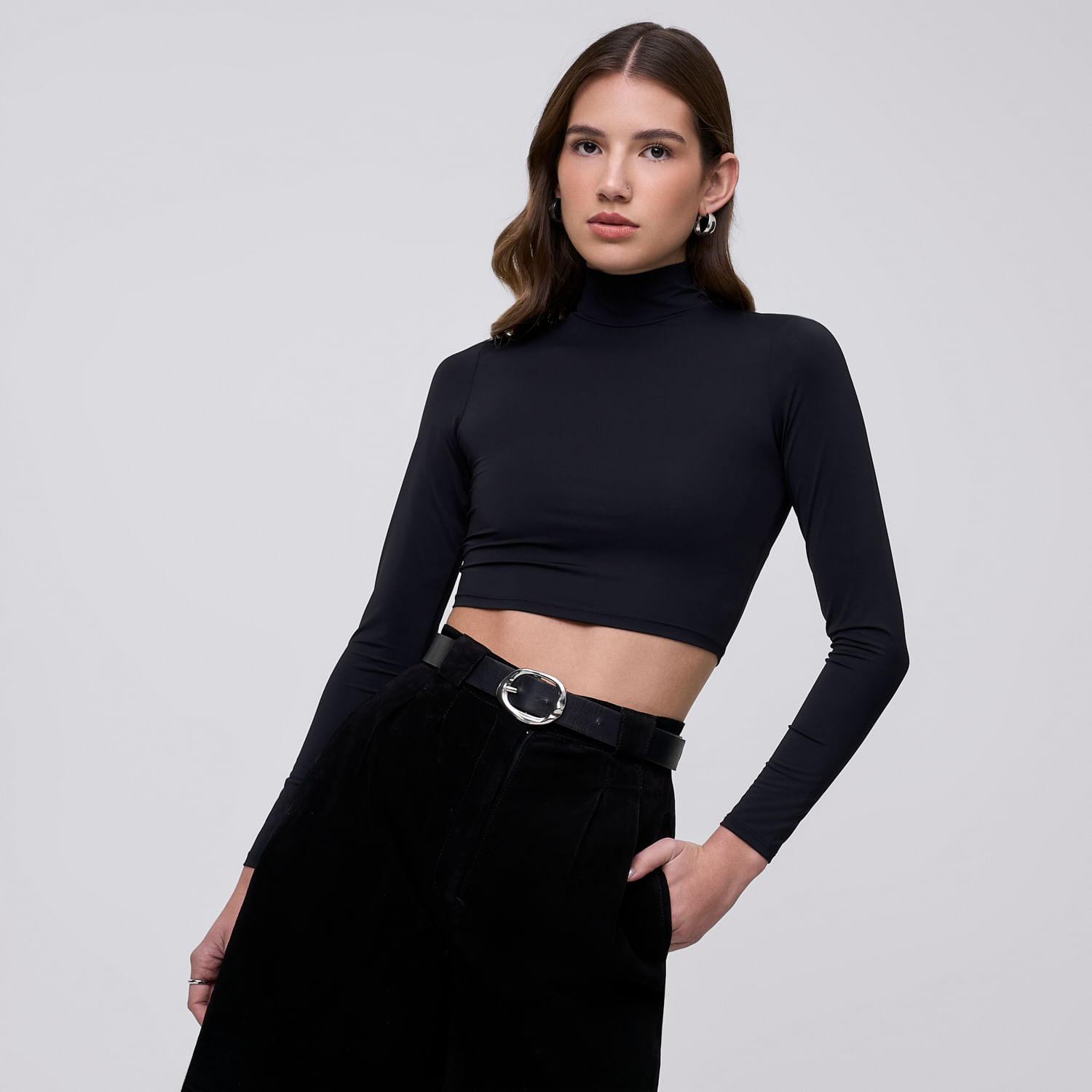 Polo Mujer Soft Hypnotic Manga Larga Negro S
