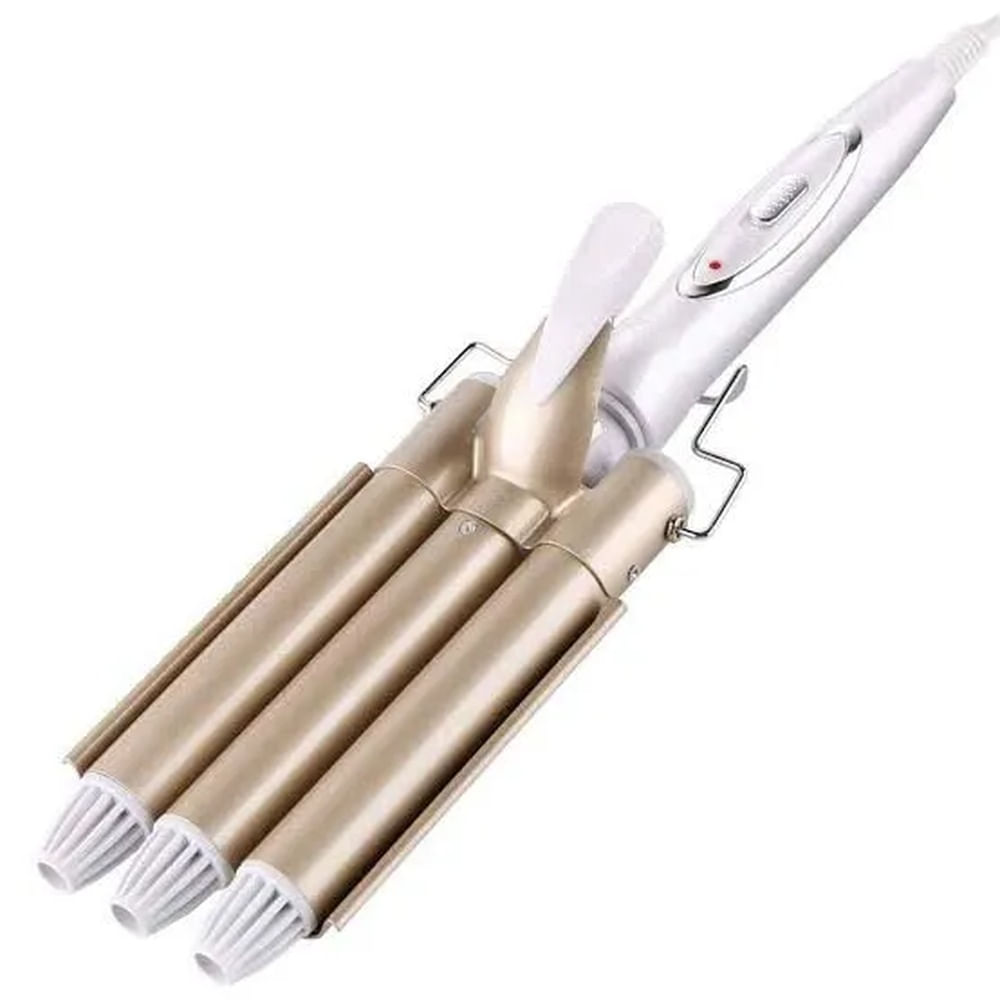 Tenaza Triple Cilindro Rizador Ondulador de Cabello Rizador