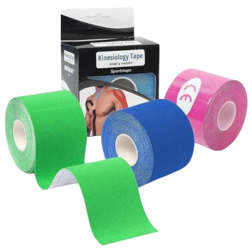 Cinta kinesiologica 5m X 5cm Soporte para Atleticos Multicolor