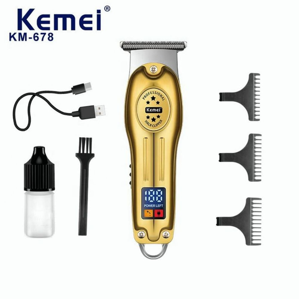 KEMEI KM-678 Maquina Cortapelo Patillera Trimmer Recargable