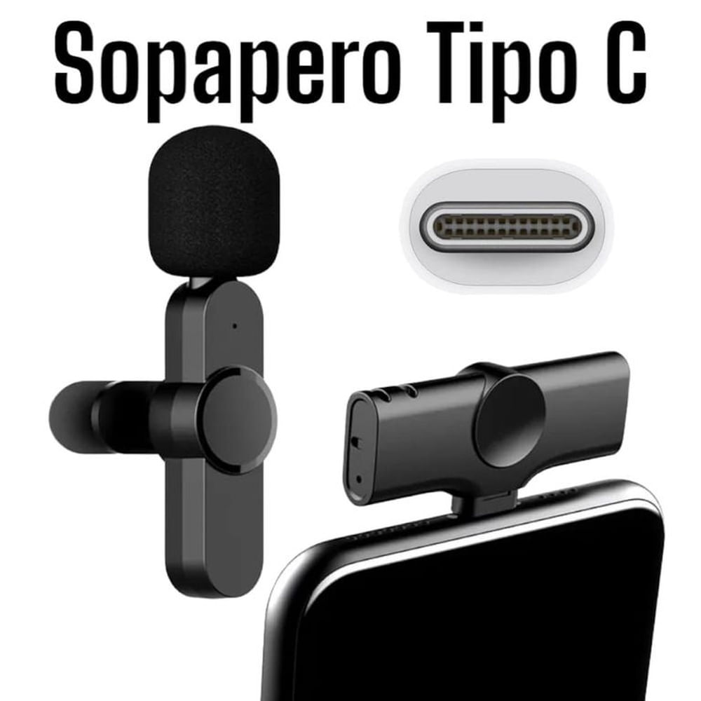 Micrófono Inalámbrico Solapero TIPO C para Celular Smartphone