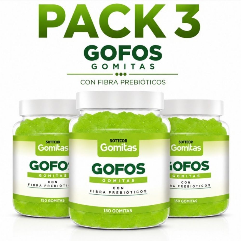 PACK 3 GOMITAS GOFOS PARA ADULTOS 450 GOMITAS SOTTCOR LABS