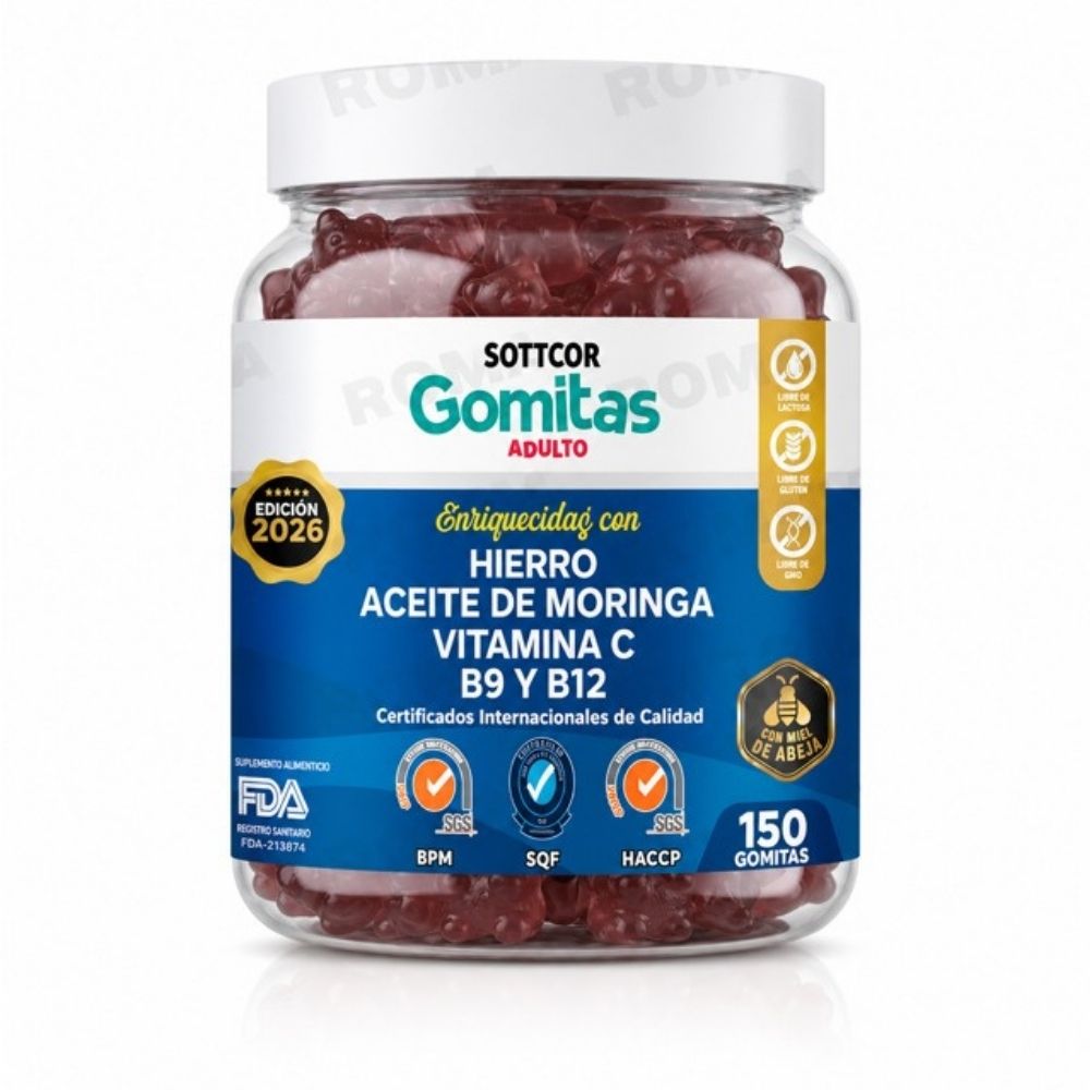 GOMITAS HIERRO PARA ADULTOS 150 GOMITAS SOTTCOR LABS