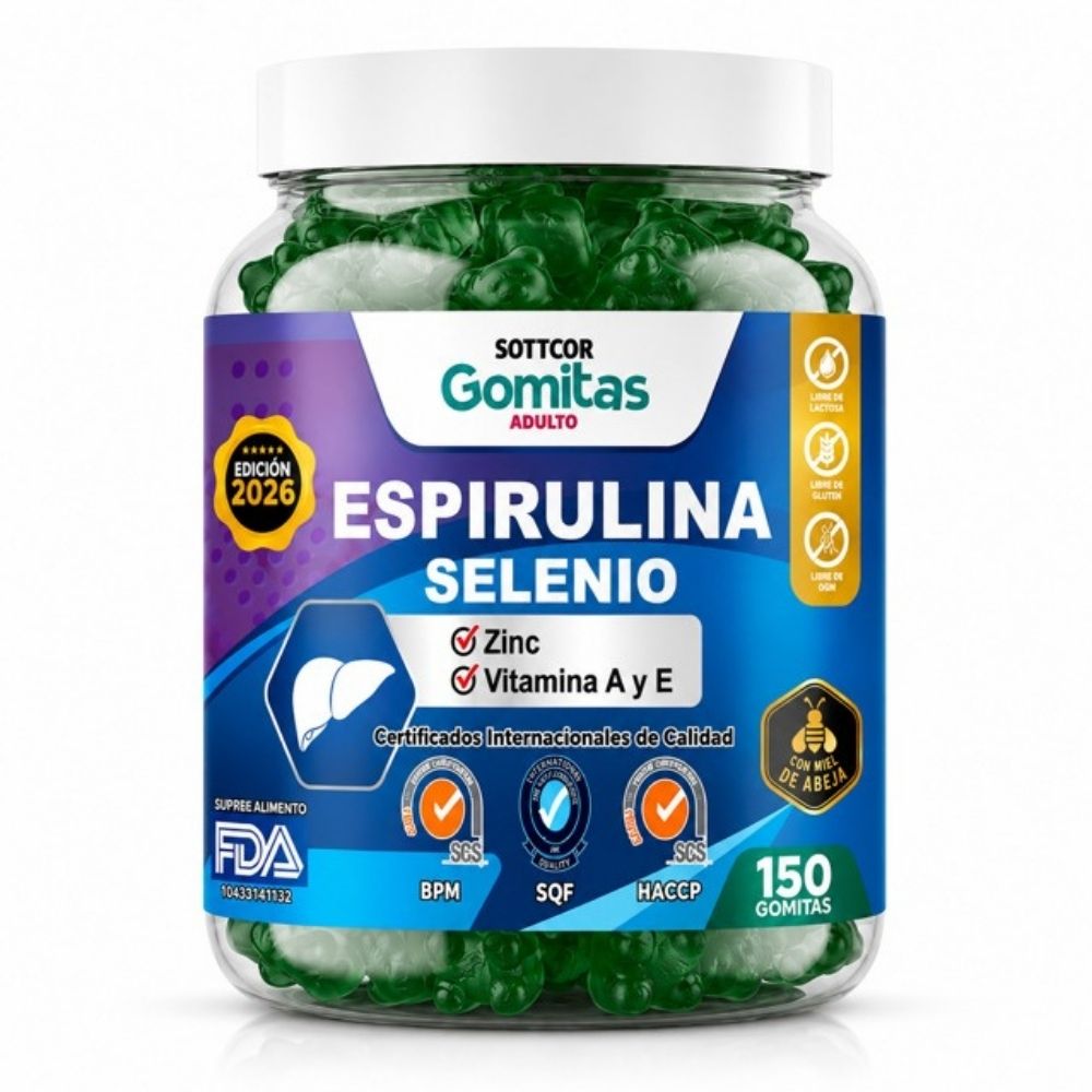 GOMITAS ESPIRULINA SELENIO PARA ADULTOS 150 GOMITAS SOTTCOR LABS