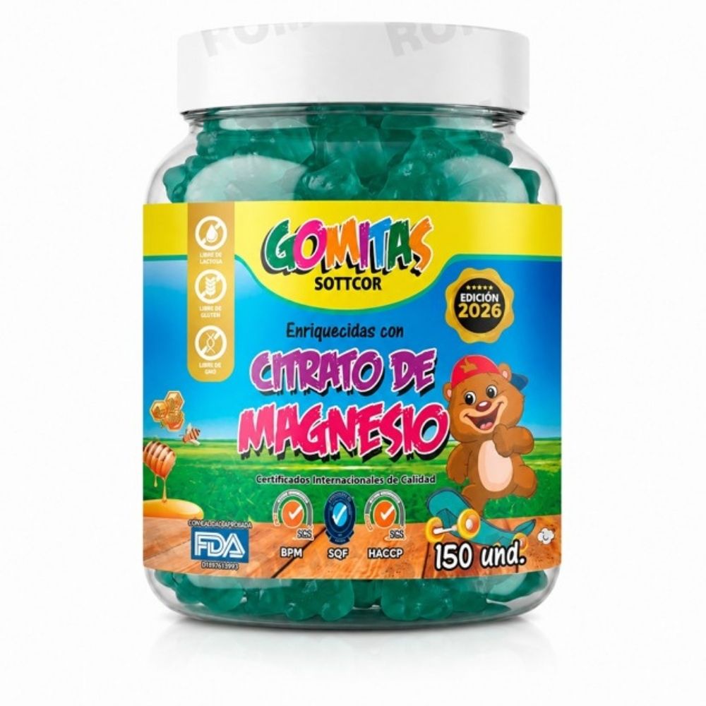 GOMITAS CITRATO DE MAGNESIO NIÑOS 150 GOMITAS SOTTCOR LABS