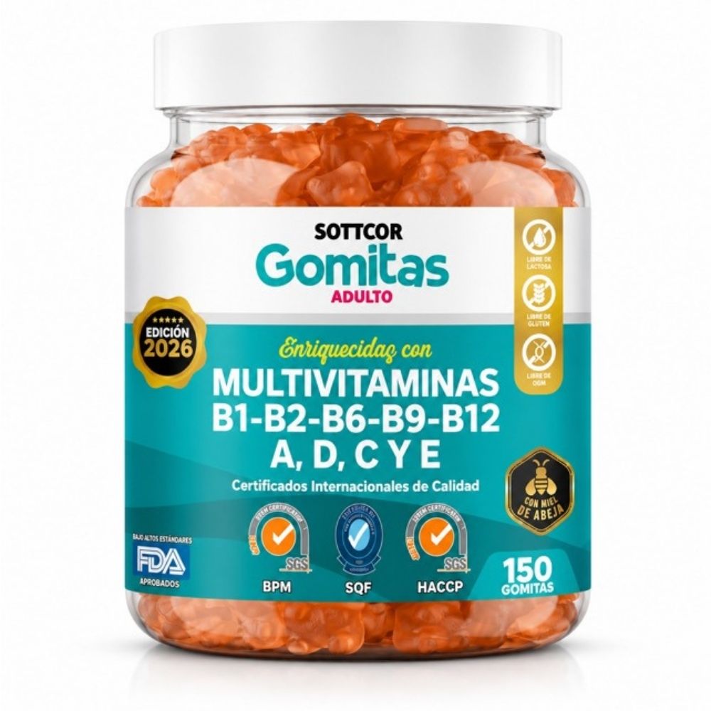 GOMITAS MULTIVITAMINAS PARA ADULTOS 150 GOMITAS SOTTCOR LABS