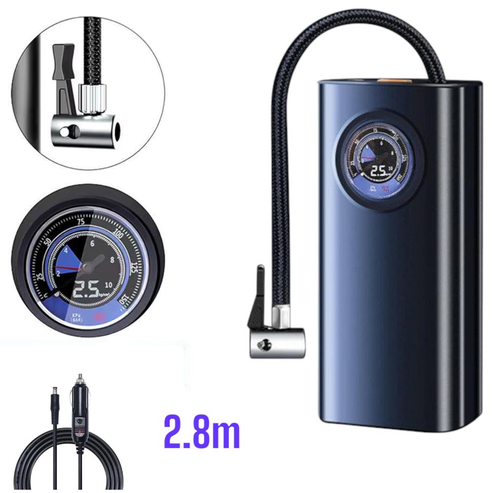Compresor de Aire para Auto 12V - Inflador Portátil Multiuso para Llantas y Balones