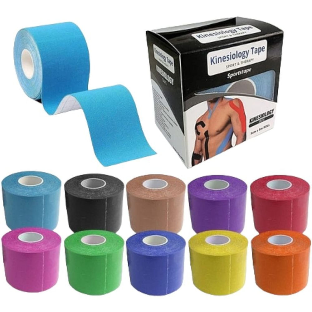 Cinta KinesiologíCa Neuromuscular 5M Para Atletas Naranja Multicolor
