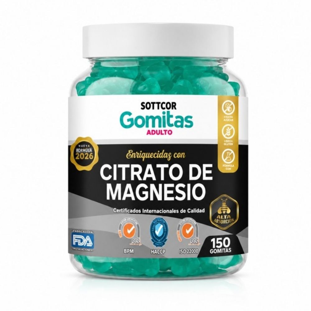 GOMITAS CITRATO DE MAGNESIO PARA ADULTOS 150 GOMITAS SOTTCOR LABS