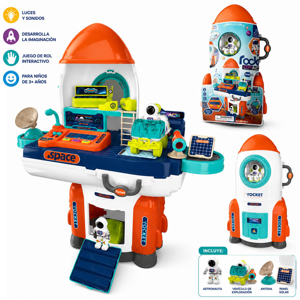 Juego Didáctico 2 en 1 Nave Espacial Maleta Con Accesorios N