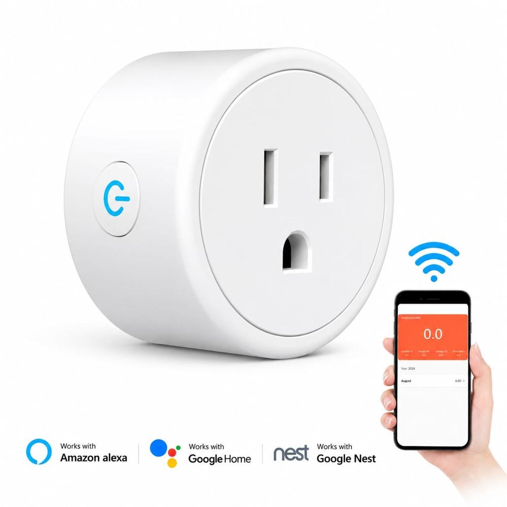Enchufe Inteligente Smart Wifi Compatible Con Alexa y Google para el Hogar