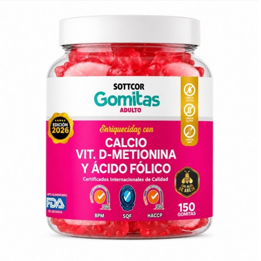GOMITAS CALCIO PARA ADULTOS 150 GOMITAS SOTTCOR LABS