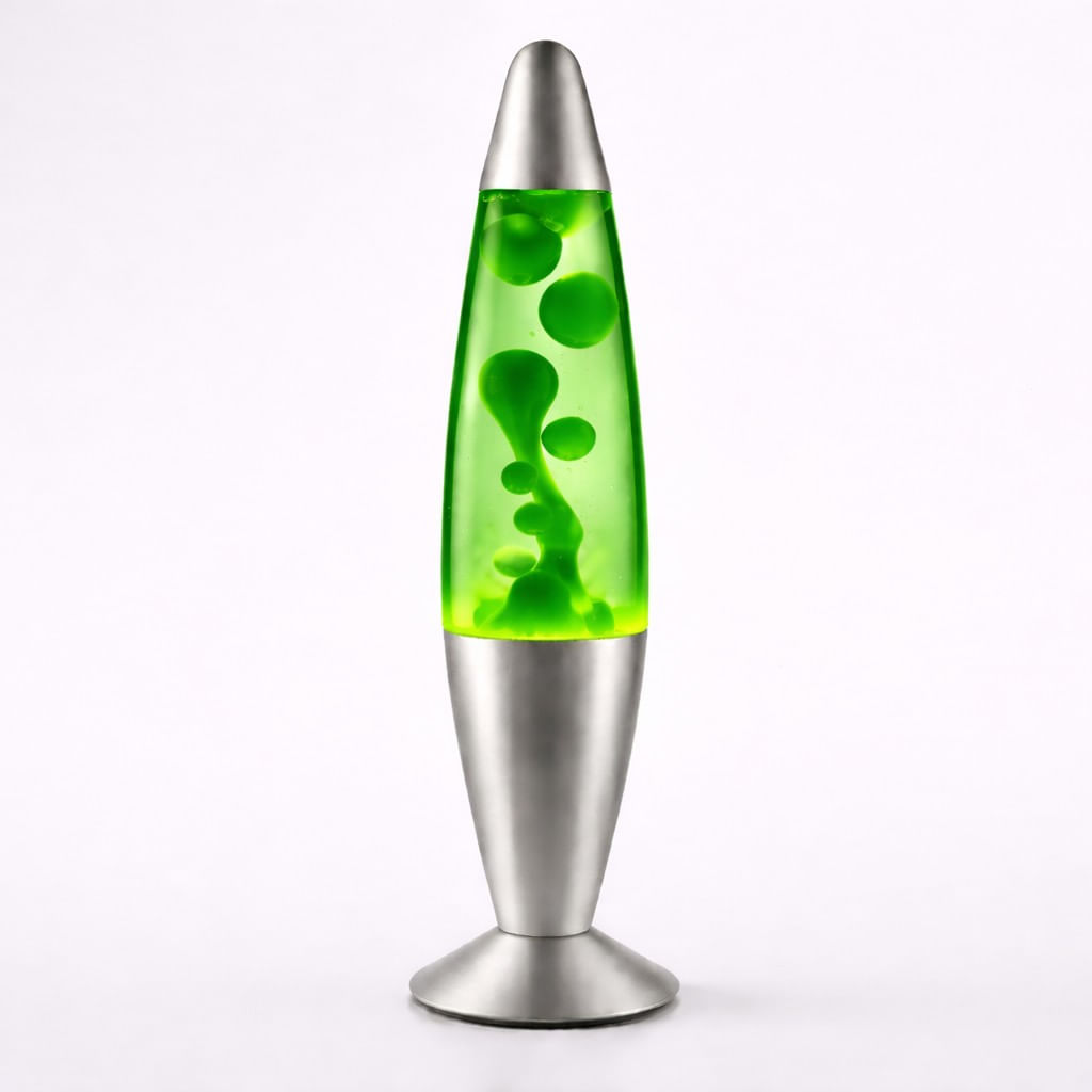 Lámpara de Lava LED Genérica Verde Retro Decorativa Luz de Ambiente Estilo Vintage