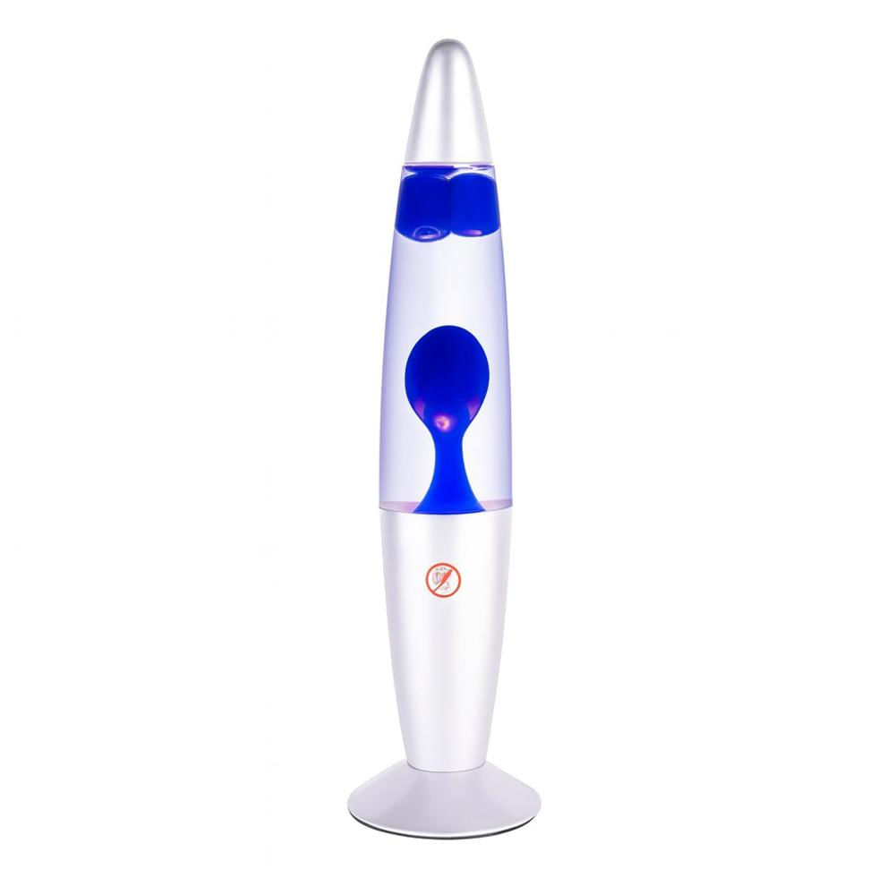 Lámpara de Lava LED Genérica Azul Retro Decorativa Luz de Ambiente Estilo Vintage