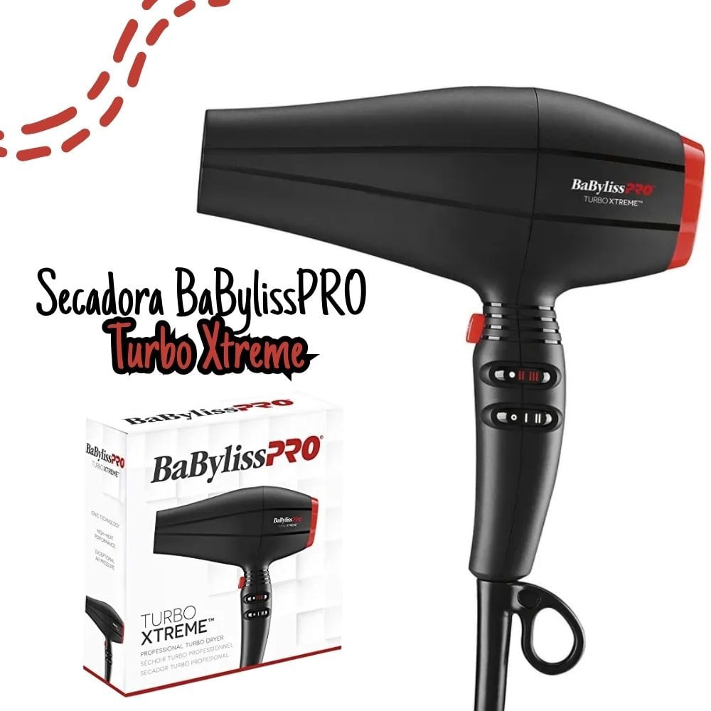 Secadora de Cabello Babyliss Pro Profesional Ionico Turbo Xtreme B9400PE