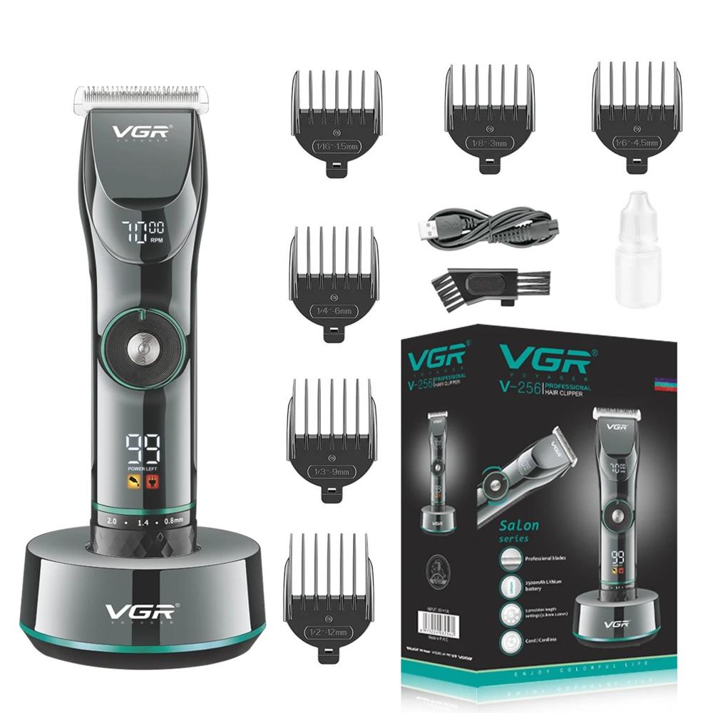 Cortadora de Cabello VGR V-256 Profesional Recargable Inalámbrica con Base