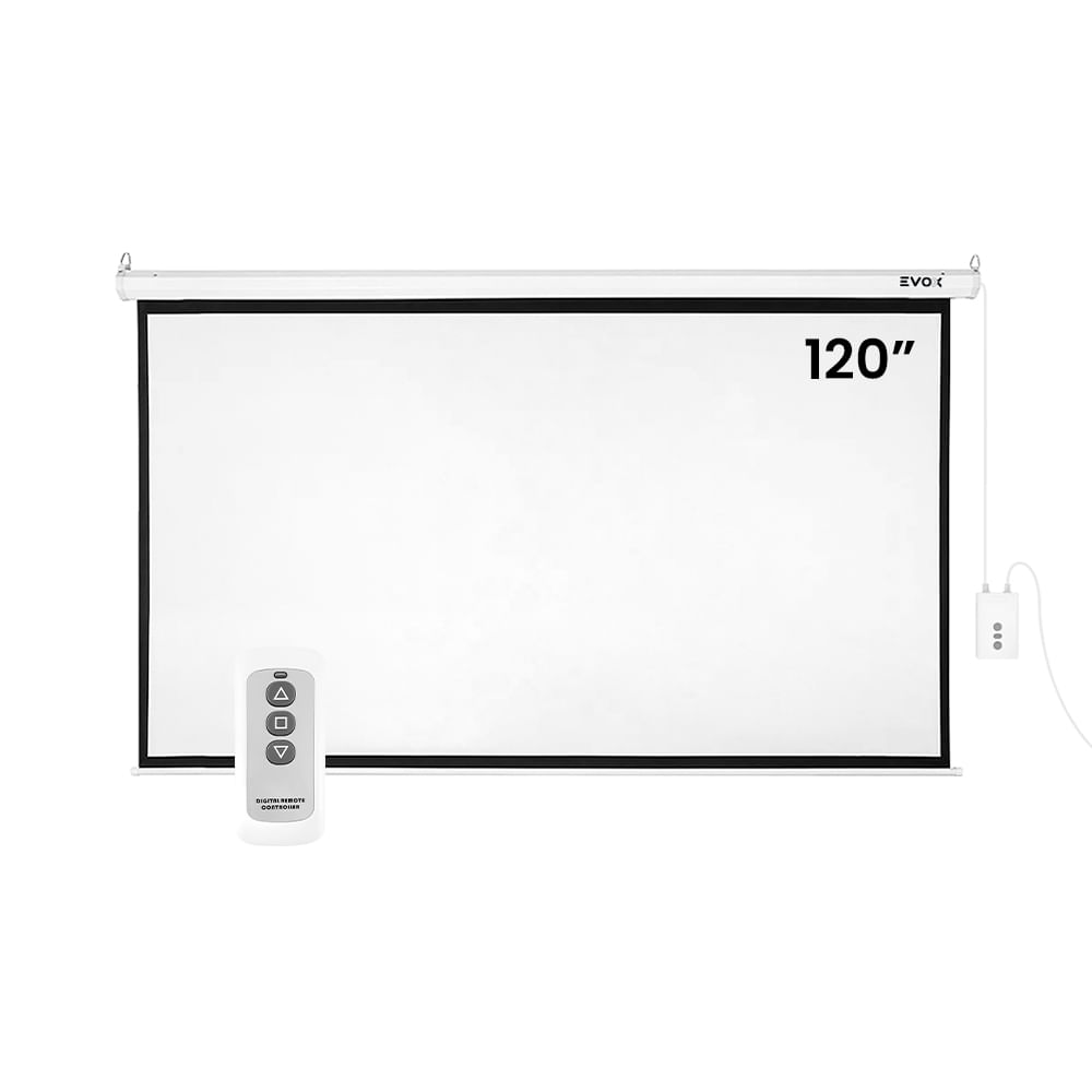 Ecran Evox Eléctrico de 120 Pulgadas 16-9 con Pantalla Retráctil Automática