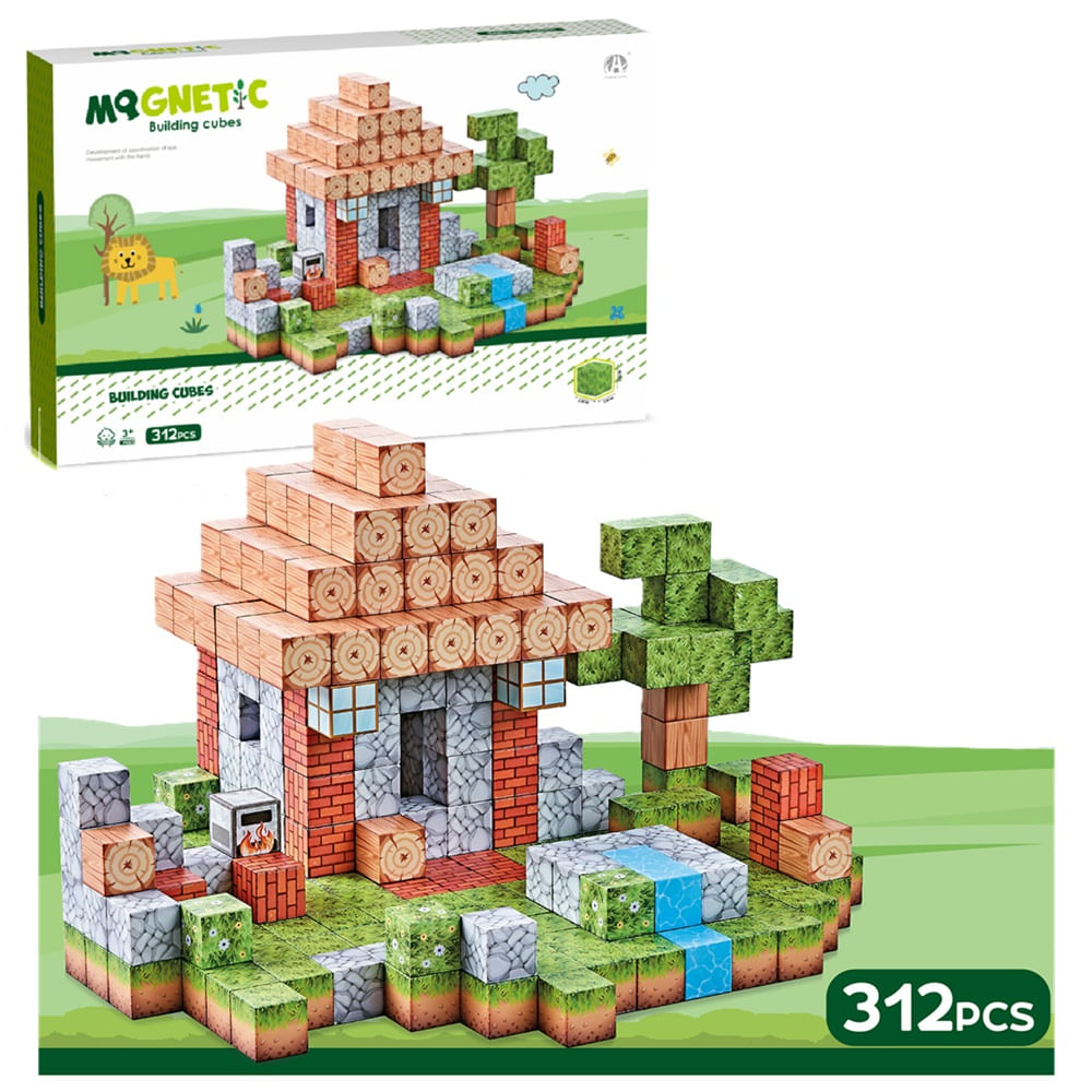 Bloques Magnéticos de Construcción Casita 312 pcs