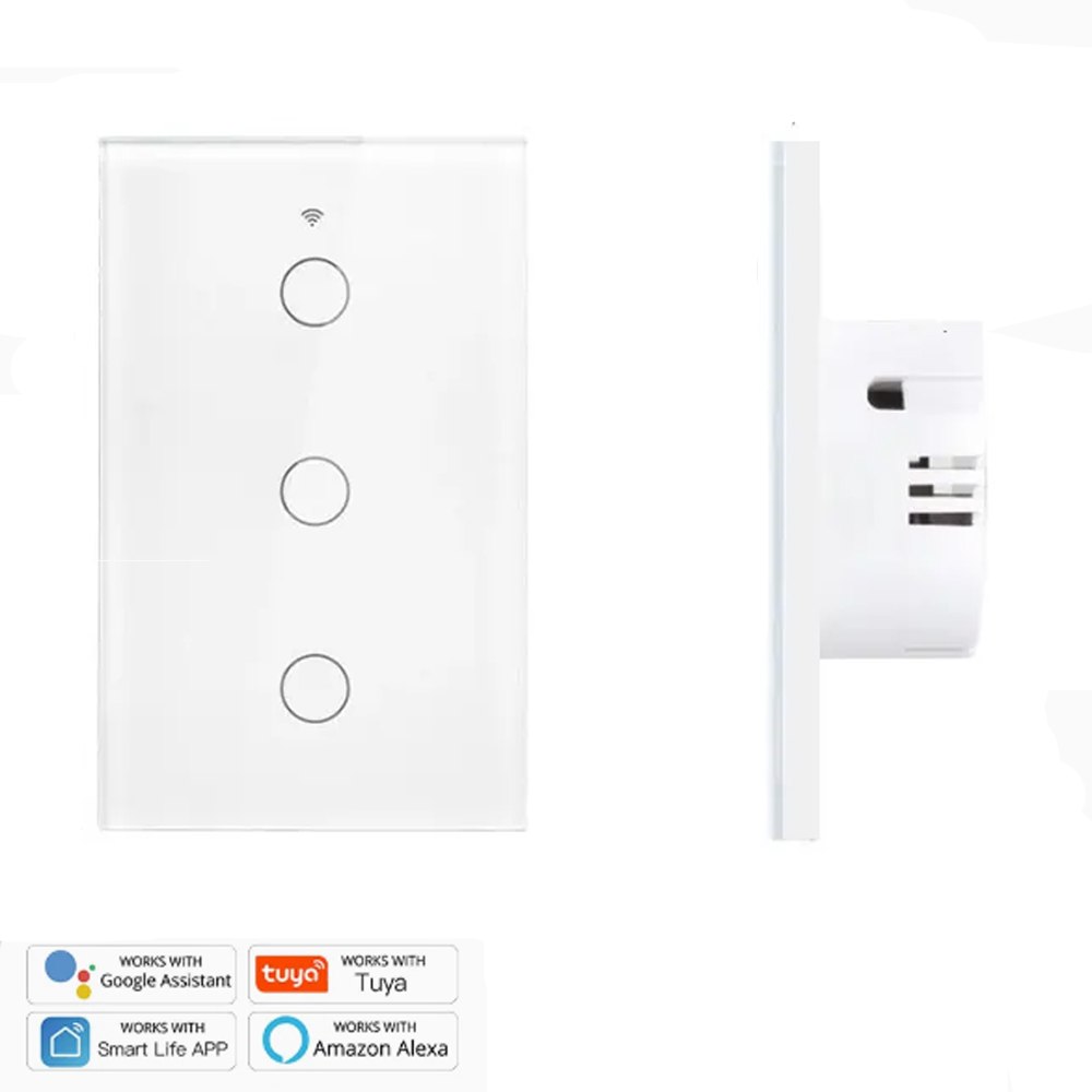 Interruptor 3 Tomas Inteligente Wifi Control Voz Alexa Google Tuya