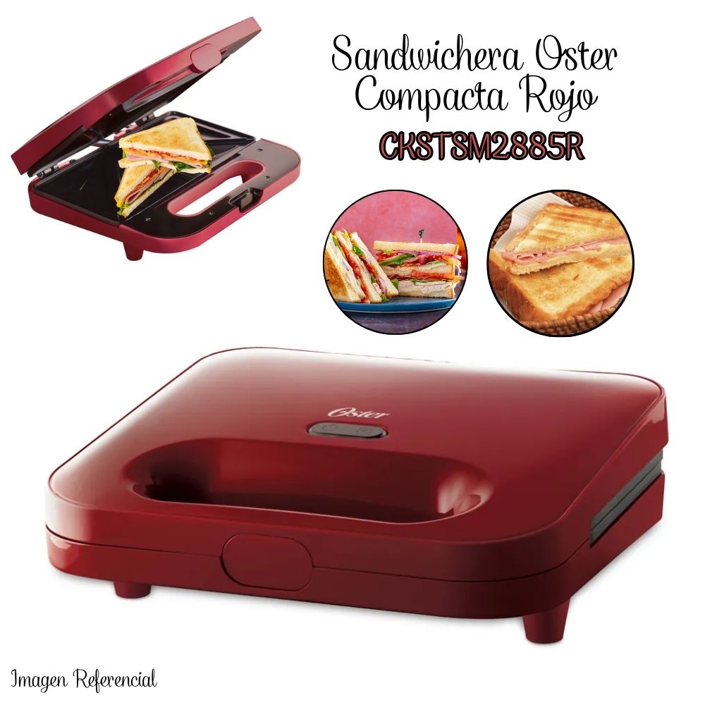 Sandwichera Maker Oster Compacta - Roja