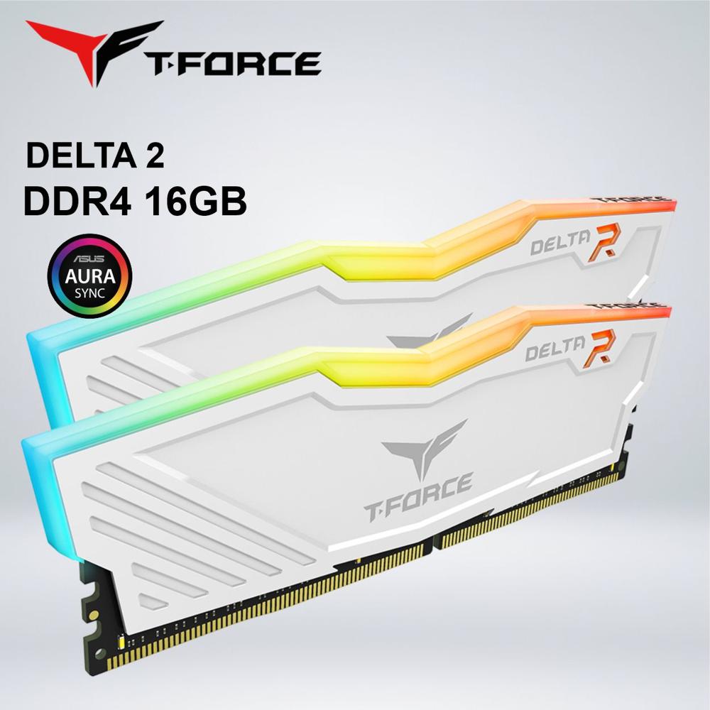 MEMORIA T-FORCE DELTA 2 DDR4 2X8GB 16GB 3600 CL18 WHITE