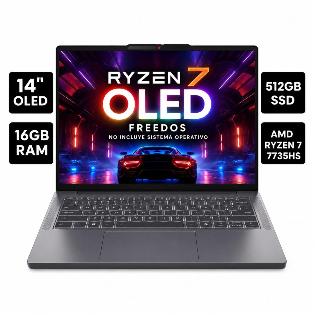 Laptop Lenovo Ideapad Slim 3 14arp10 14 Ryzen 7 7735hs 16gb 512gb Ssd Oled Freedos