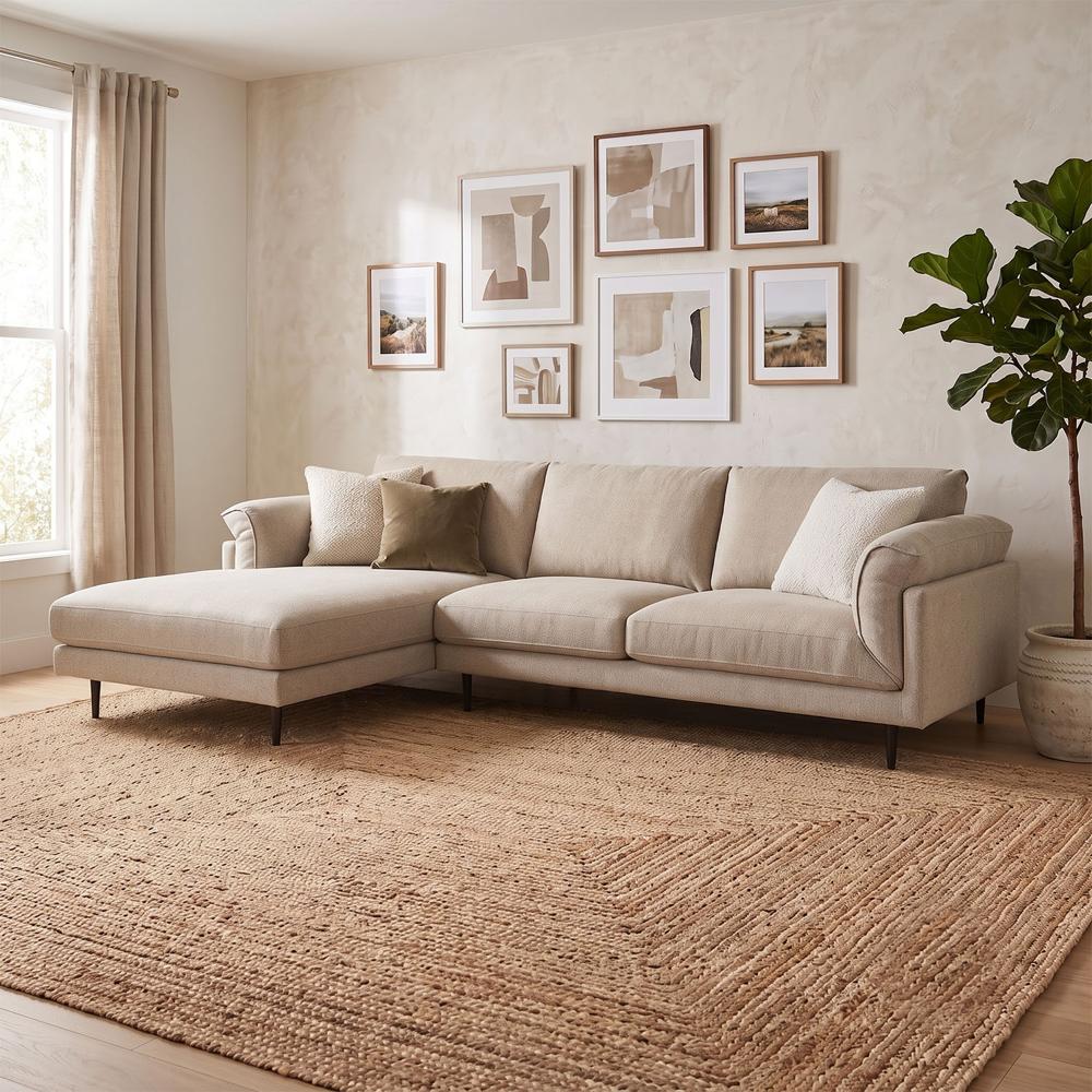 Sofá Seccional Bosco color beige Ambienta Home
