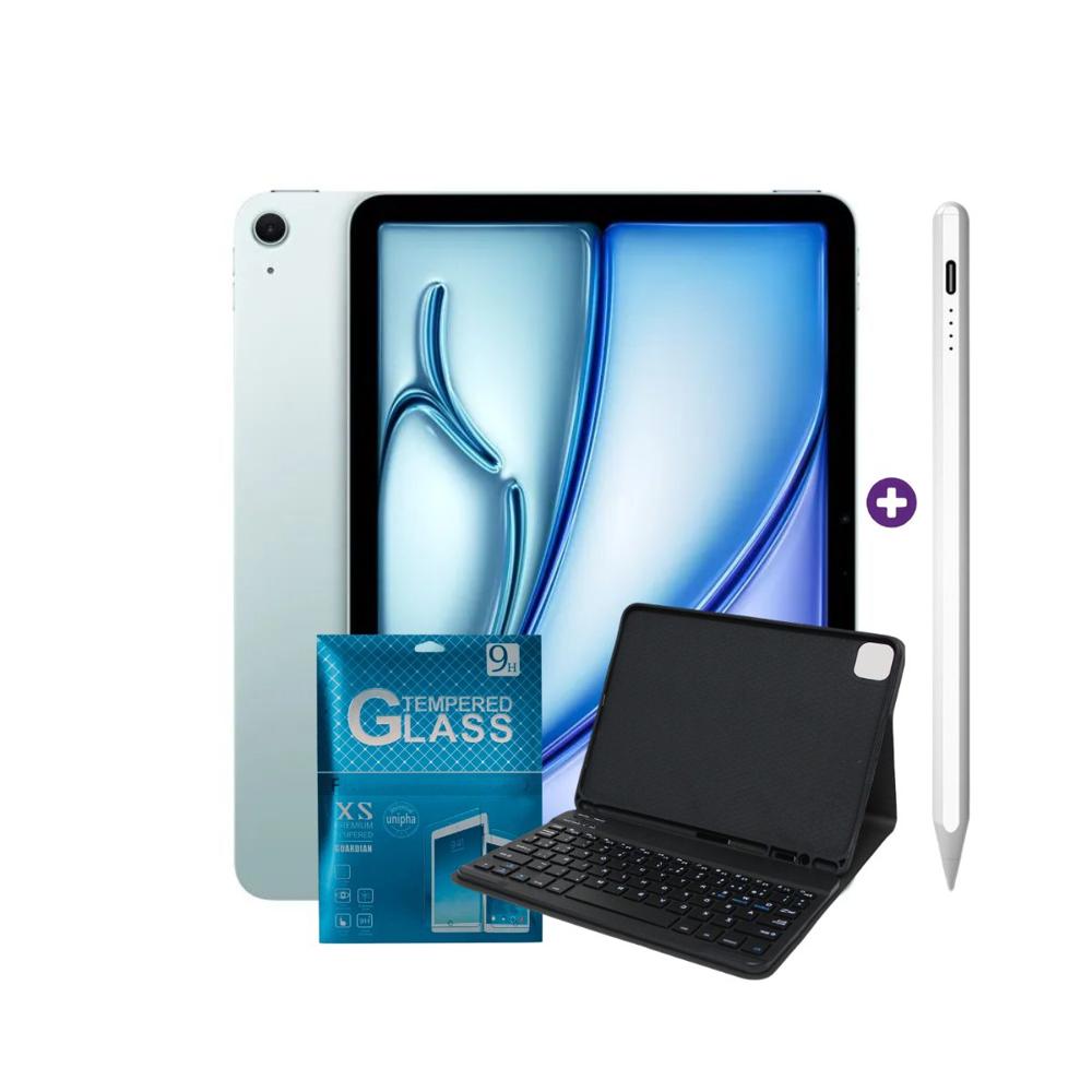 iPad Air 11 Pulgadas M4 128 GB WiFi Blue Smart Keyboard  Compatible y Pencil Alternativo y mica