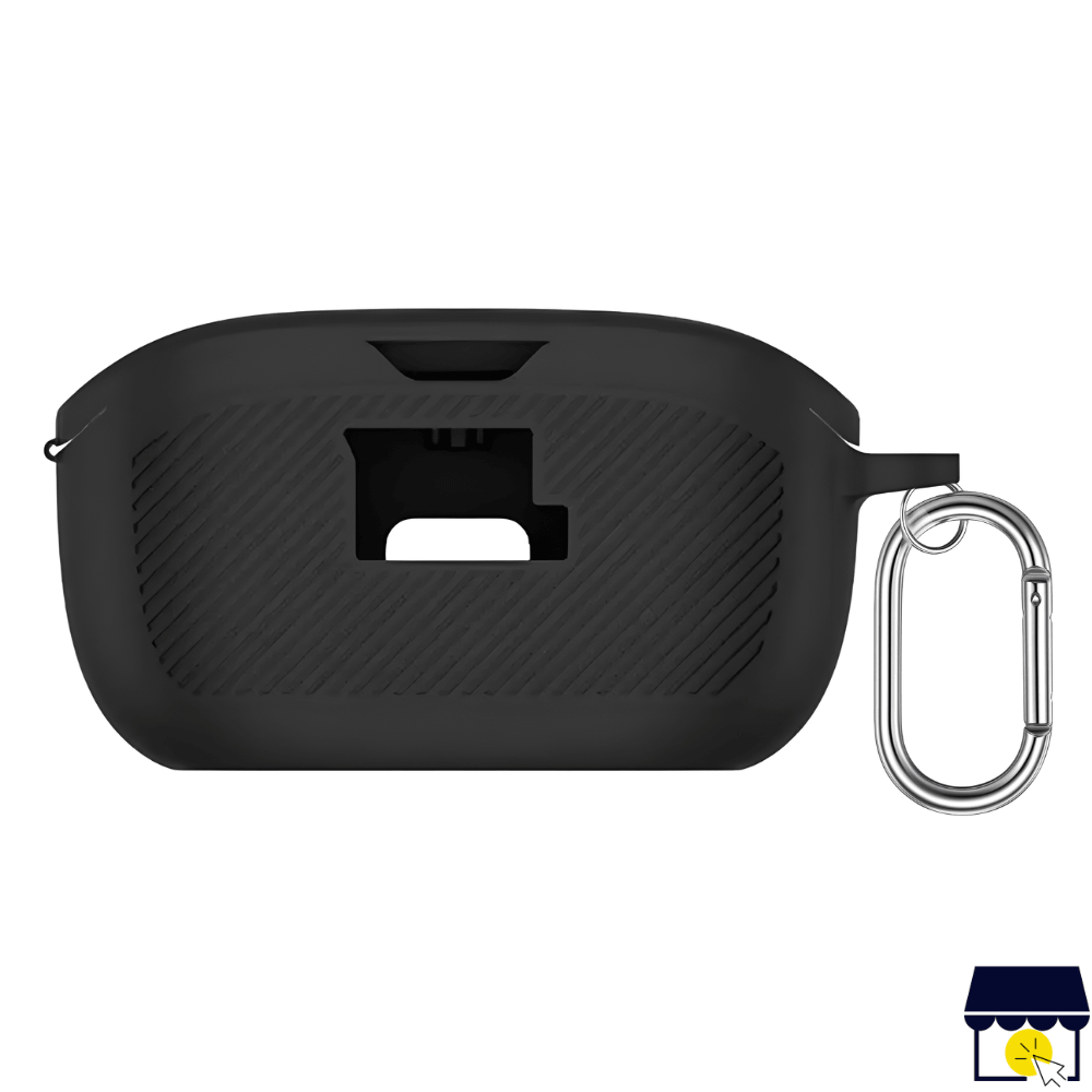 Case funda de silicona compatible para JBL Vibe Buds 2 - Wave Buds 2 - Negro