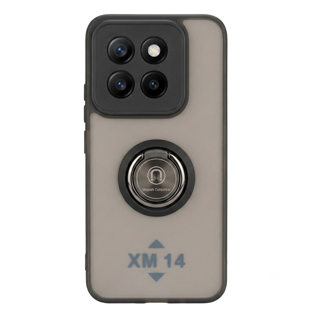 Case ahumado con soporte magnetico para Xiaomi XM14 - NEGRO