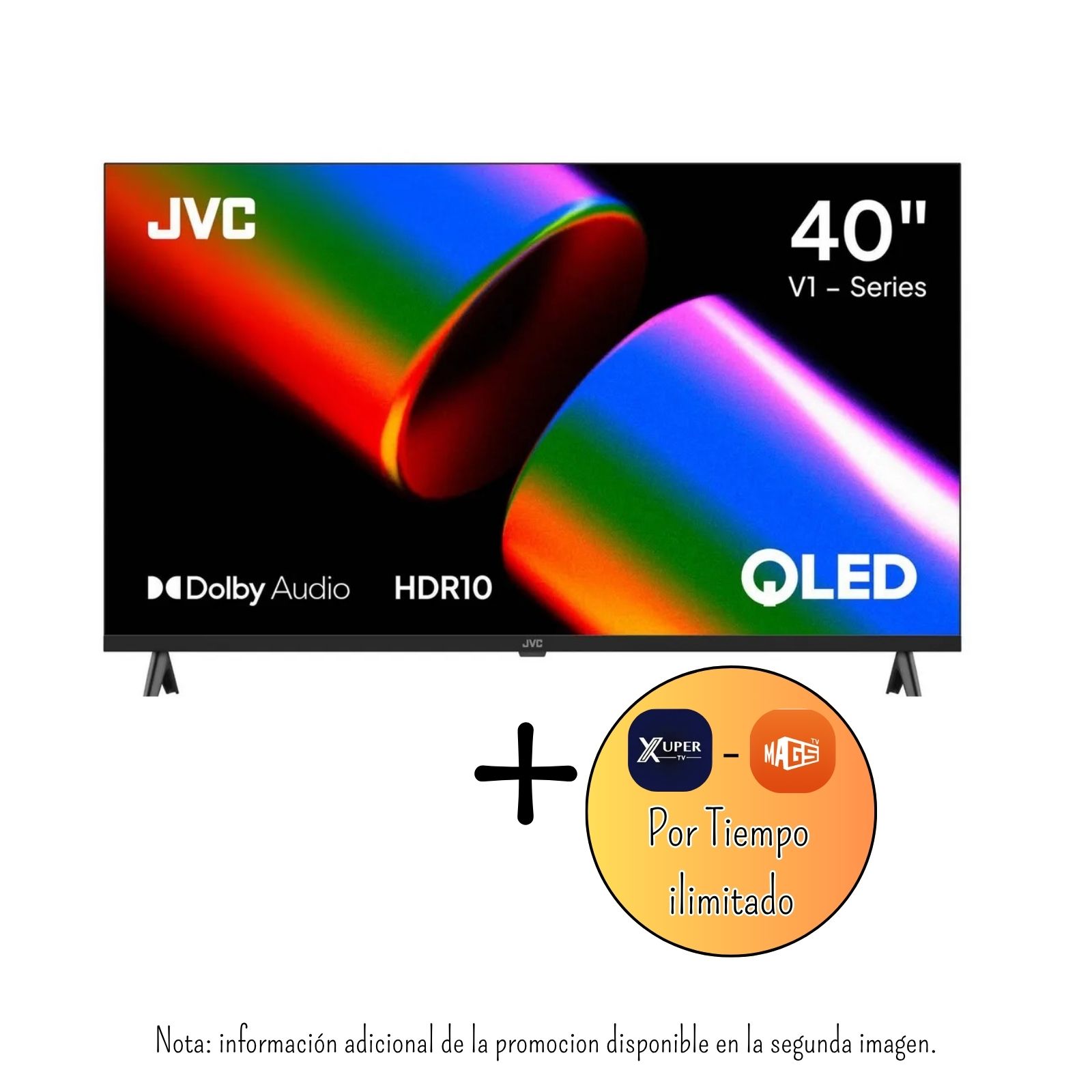TELEVISOR JVC 40 PULGADAS QLED FHD Smart TV GOOGLE TV LT-40KB758 - PROMOCION